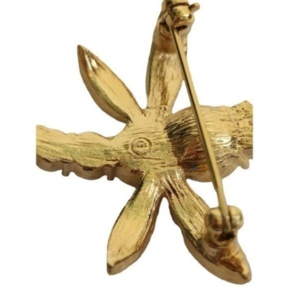 Vintage Dragonfly Brooch Pin Pink‎ Purple Clear Rhinestones - Picture 12 of 12